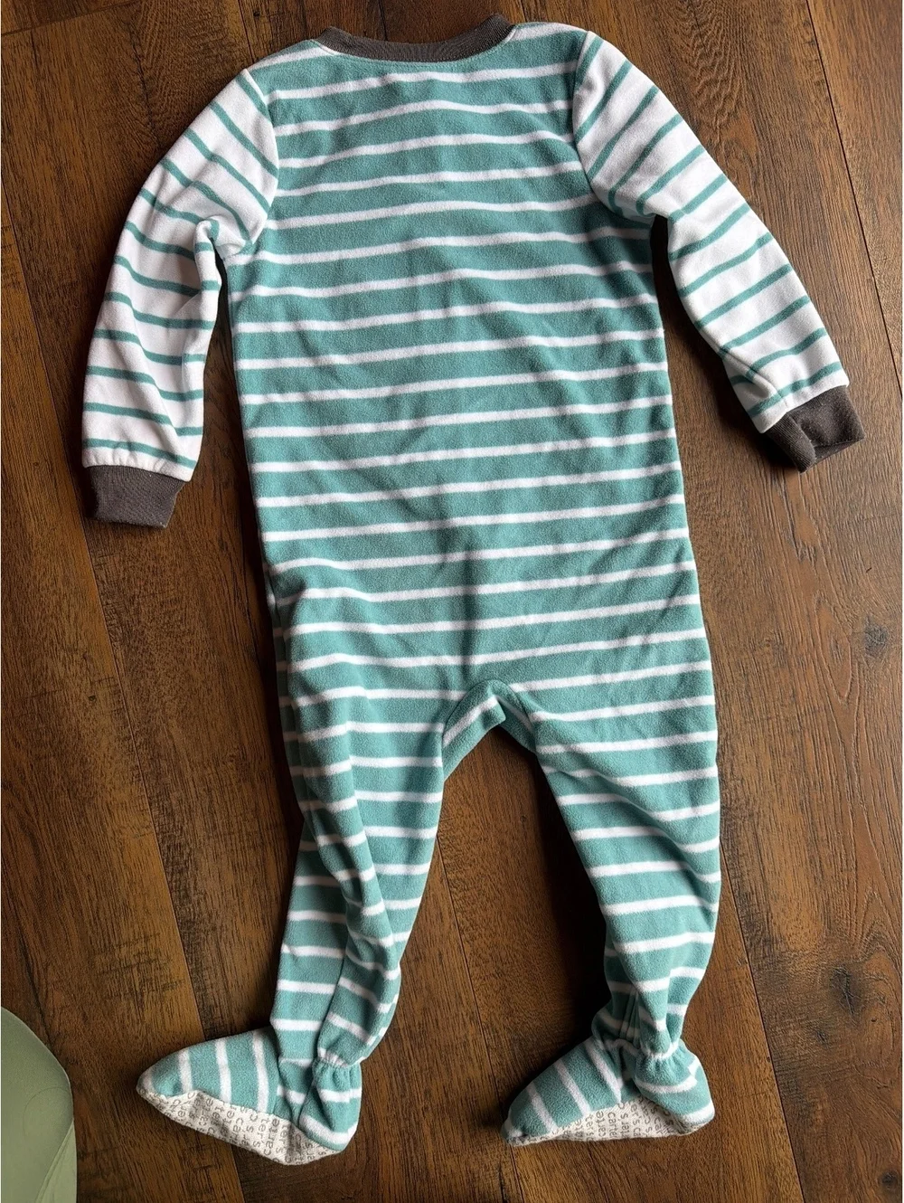 carter's 2T Striped Footed Pajamas with Raccoon Applique